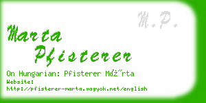 marta pfisterer business card